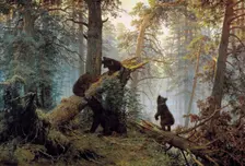 Morning in a Pinewood 1889. Artist: Ivan Shishkin