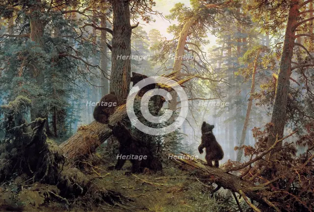 'Morning in a Pinewood', 1889.  Artist: Ivan Shishkin