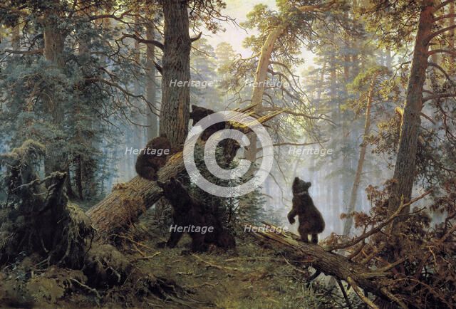 'Morning in a Pinewood', 1889.  Artist: Ivan Shishkin