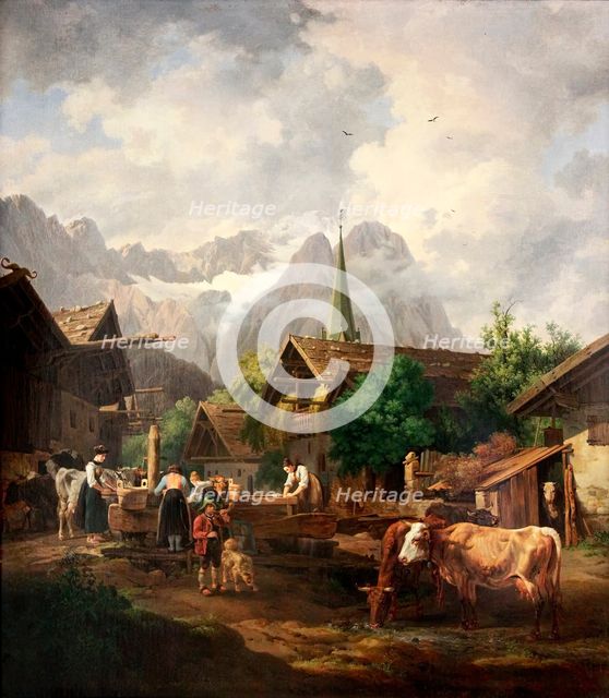 Morning in Partenkirchen, 1819. Creator: Peter Heinrich Lambert von Hess.
