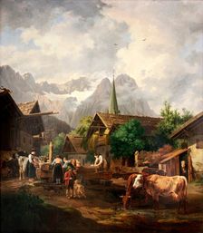 Morning in Partenkirchen, 1819. Creator: Peter Heinrich Lambert von Hess