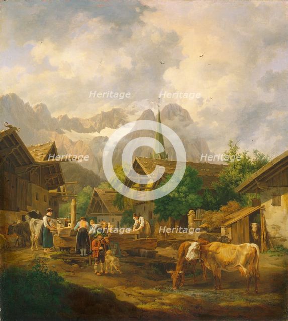 Morning in Partenkirchen, 1819. Artist: Hess, Peter von (1792–1871)