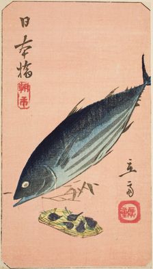 Morning Market at Nihon Bridge (Nihonbashi, asaichi), section of a sheet from the series "..., 1852. Creator: Ando Hiroshige