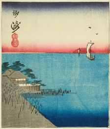 Morning Market at Nihon Bridge (Nihonbashi, asaichi), section of a sheet from the series "..., 1852. Creator: Ando Hiroshige