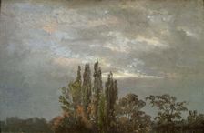 Morning Mist over Poplars, 1822. Creator: Johan Christian Dahl