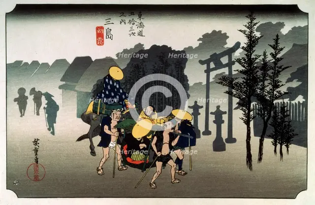 'Morning Mist at Mishima', c1833-c1834. Artist: Ando Hiroshige