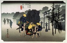 Morning Mist at Mishima c1833-c1834. Artist: Ando Hiroshige