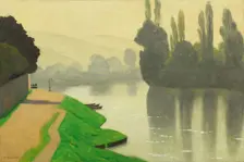 Morning Mist at Andelys, 1917. Creator: Vallotton, Felix Edouard (1865-1925)