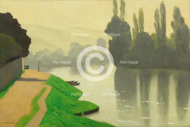 Morning Mist at Andelys, 1917. Creator: Vallotton, Felix Edouard (1865-1925).