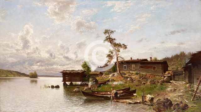 Morning Mood (Island View), 1884. Creator: Hjalmar Munsterhjelm.
