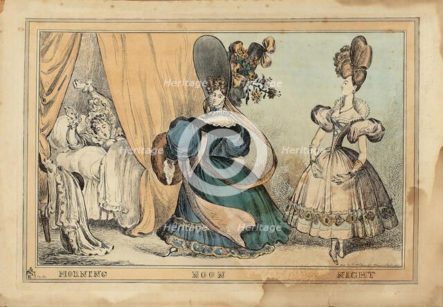 Morning, Noon, Night, c 1828. Creator: Heath, William (1795-1840).