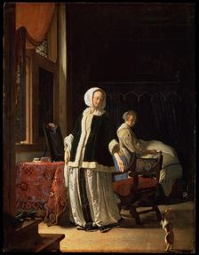 Morning of a Young Lady c1660. Artist: Frans van Mieris