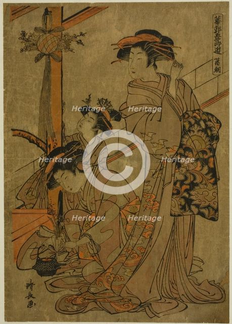Morning of Iris, from the series "Five Festivals in the Pleasure Quarters (Hanakuruwa...", c. 1779. Creator: Torii Kiyonaga.