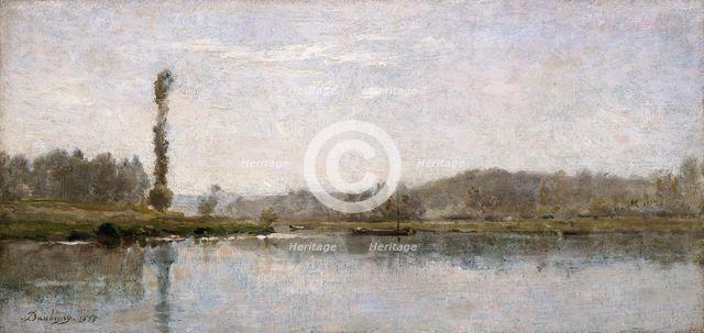 'Morning on the Oise, Auvers', 1837-1878. Creator: Charles Francois Daubigny.