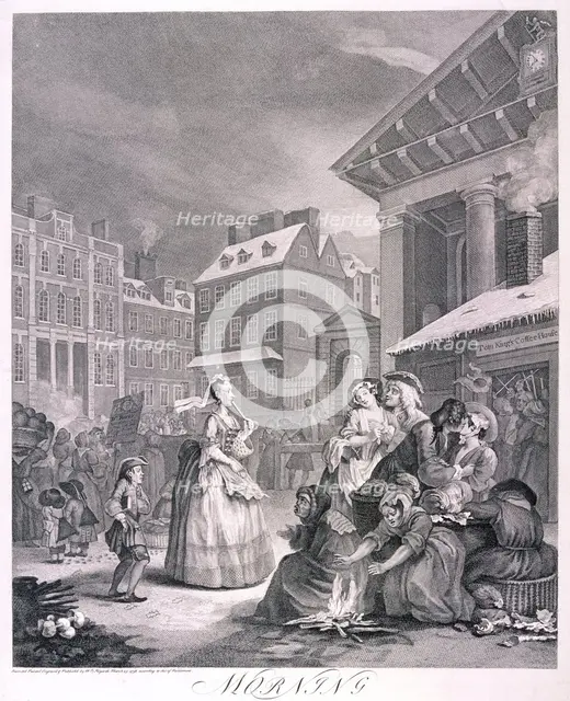 'Morning', plate I from Times of Day, 1738. Artist: William Hogarth