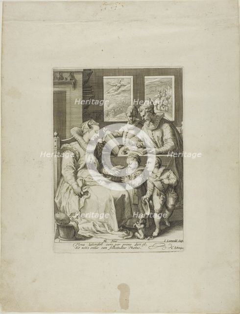 Morning, plate one from Four Times of Day, c.1595. Creator: Jan Saenredam.