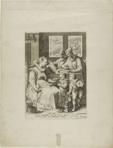 Morning, plate one from Four Times of Day, c.1595. Creator: Jan Saenredam
