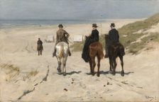 Morning Ride along the Beach, 1876. Creator: Anton Mauve