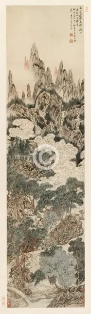 Morning Sun over the Heavenly Citadel Peak, 1614. Creator: Ding Yunpeng (Chinese, 1547-c. 1628).