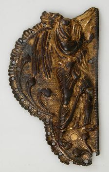 Morse Fragment with the Archangel Gabriel, French, ca. 1250. Creator: Unknown