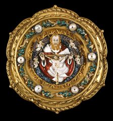 Morse with the Trinity, c. 1400/1410 (Trinity and Angels); 1884/1897 (setting). Creator: Unknown