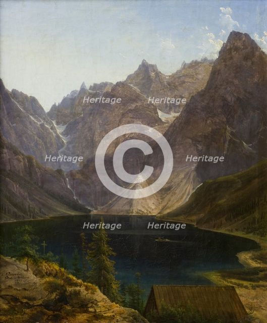 Morskie Oko Lake in the Tatra Mountains, 1837. Creator: Jan Nepomucen Glowacki.