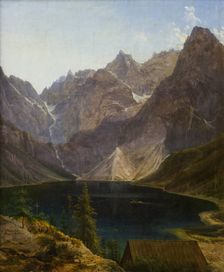 Morskie Oko Lake in the Tatra Mountains, 1837. Creator: Jan Nepomucen Glowacki