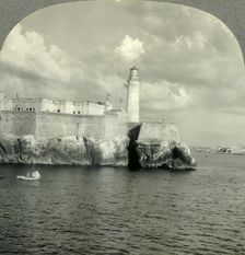 Morro Castle and Havana Harbor from the Sea, Cuba c1930s. Creator: Unknown