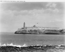 Morro Castle from Cabanas (Sunset), Havana, Cuba, El, between 1880 and 1901. Creator: Unknown