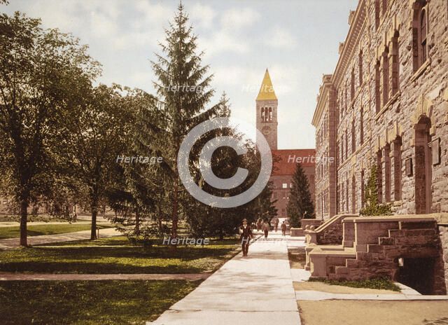 Morrill Hall and the Library, Cornell University, c1900. Creator: Unknown.