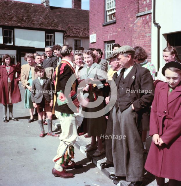 Morris man talking to onlookers, c1955.  Creator: Arthur Charles Kirby Ware.
