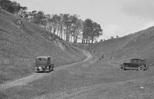 Morris Minor of A Harper competing in the MCC Sporting Trial, Litton Slack, Derbyshire, 1930. Artist: Bill Brunell