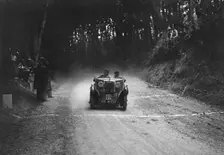 Morris Minor of JWP Bolton taking part in a motoring trial, c1930s. Artist: Bill Brunell