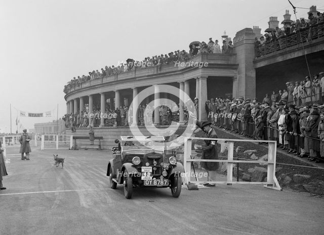 Morris Minor of T Wagner competing in the Blackpool Rally, 1936. Artist: Bill Brunell.
