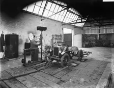 Morris Minor on test, Cowley, Oxfordshire, c1930