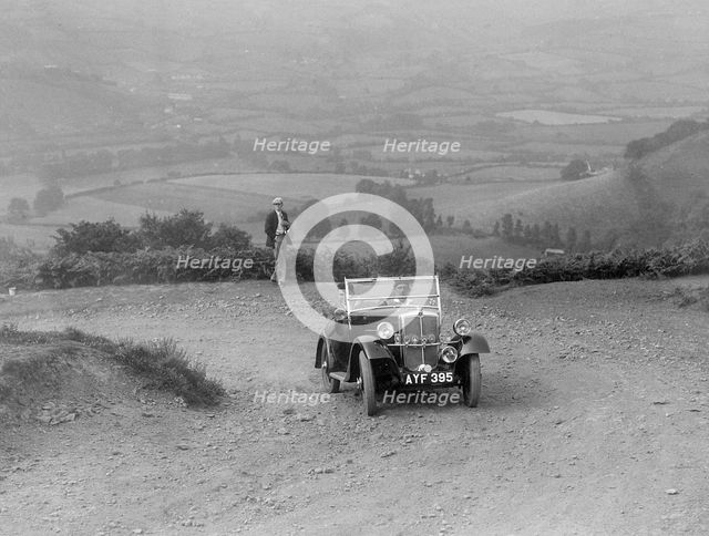 Morris Minor competing in the Barnstaple Trial, c1935. Artist: Bill Brunell.
