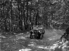 Morris Minor competing in the B&HMC Brighton-Beer Trial, Fingle Bridge Hill, Devon, 1934. Artist: Bill Brunell
