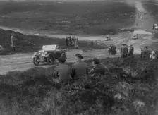 Morris Minor competing in a motoring trial, Bagshot Heath, Surrey, 1930s. Artist: Bill Brunell