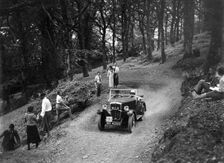 Morris Minor taking part in the B&HMC Brighton-Beer Trial, Fingle Bridge Hill, Devon, 1934. Artist: Bill Brunell
