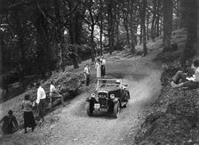 Morris Minor taking part in the B&HMC Brighton-Beer Trial, Fingle Bridge Hill, Devon, 1934. Artist: Bill Brunell