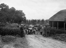 Morris Oxford and 1929 Crossley at the JCC Inter-Centre Rally, 1932. Artist: Bill Brunell