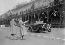 Morris open 2-seater of MC Browning on Madeira Drive, Brighton, RAC Rally, 1939. Artist: Bill Brunell