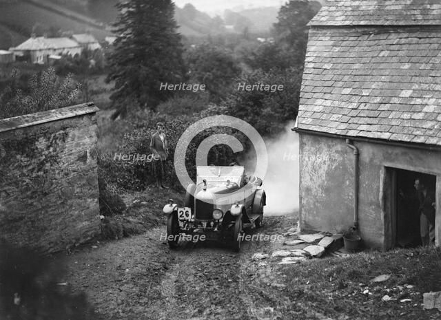 Morris or MG 14/28 of MH Fortlage competing in the JCC Lynton Trial, 1932. Artist: Bill Brunell.