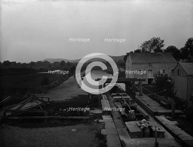 Morris and Essex Canal at Waterloo, N.J., c1900. Creator: Unknown.