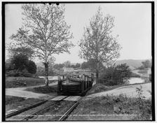 Morris and Essex Canal at Waterloo, N.J., boat ascending plane, c1900. Creator: Unknown