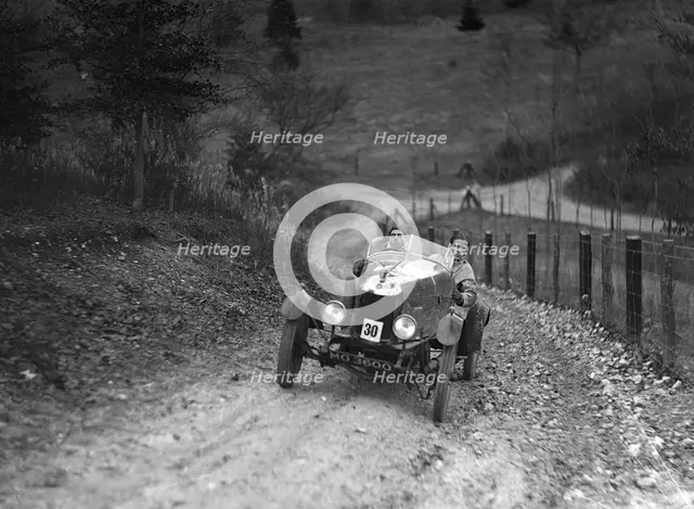 Morris Bullnose with sports special body competing in the Inter-Varsity Trial, November 1931. Artist: Bill Brunell.
