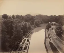 Morris Canal From Green's Bridge, c. 1895. Creator: William H Rau