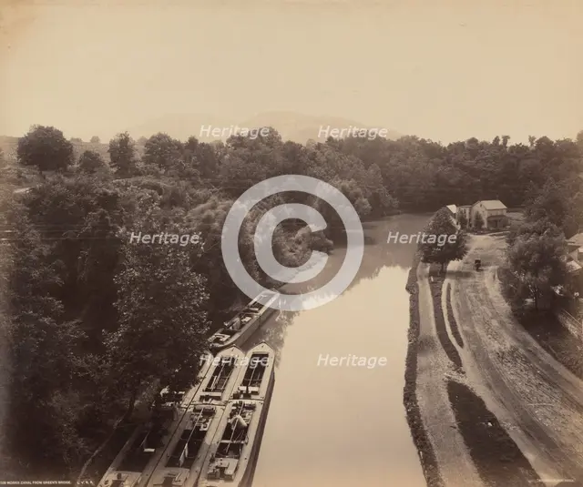 Morris Canal From Green's Bridge, c. 1895. Creator: William H Rau.