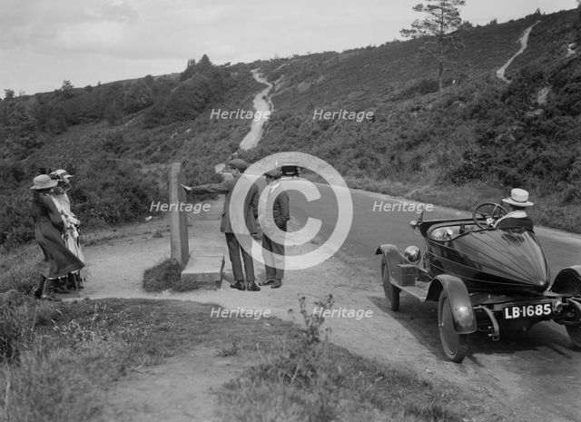 Morris Cowley with airship-tail body, The Sailors Grave, near Hindhead, Surrey, c1920s. Artist: Bill Brunell.
