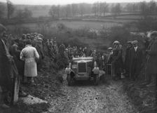 Morris Cowley of RJ Barker competing in the MCC Exeter Trial, Ibberton Hill, Dorset, 1930. Artist: Bill Brunell